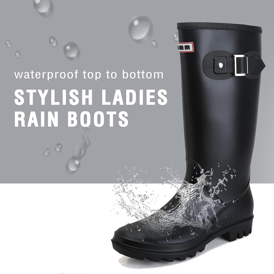 CKWLXQY Rain Boots Womens Waterproof Superior Anti-Slip